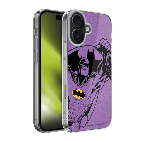Batman DC Comics Logos Purple Soft Gel Case for Apple iPhone 17