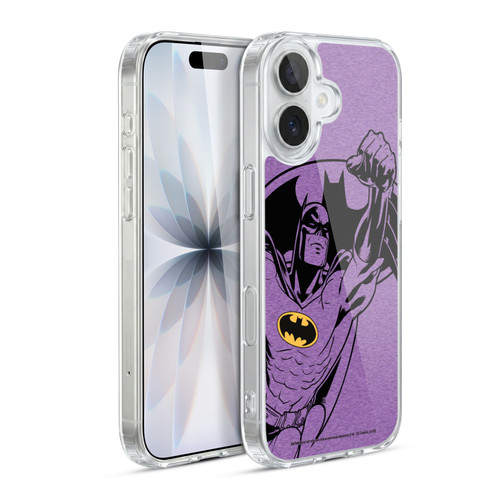 Batman DC Comics Logos Purple Soft Gel Case for Apple iPhone 17