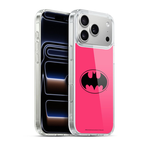 Batman DC Comics Logos Pink Soft Gel Case for Apple iPhone 17 Pro Max