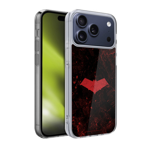 Batman DC Comics Red Hood Logo Grunge Soft Gel Case for Apple iPhone 17 Pro