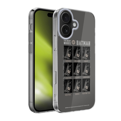 Batman DC Comics Vintage Fashion Many Moods Soft Gel Case for Apple iPhone 17