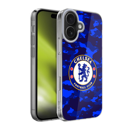Chelsea Football Club Crest Camouflage Soft Gel Case for Apple iPhone 17 Chelsea Football Club Crest Camouflage Soft Gel Case for Apple iPhone 17