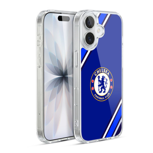 Chelsea Football Club Crest Stripes Soft Gel Case for Apple iPhone 17