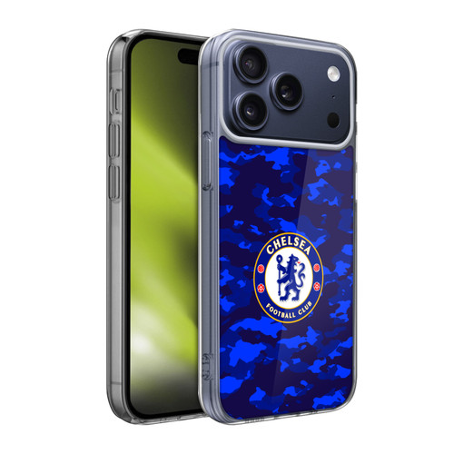 Chelsea Football Club Crest Camouflage Soft Gel Case for Apple iPhone 17 Pro Max Chelsea Football Club Crest Camouflage Soft Gel Case for Apple iPhone 17 Pro Max