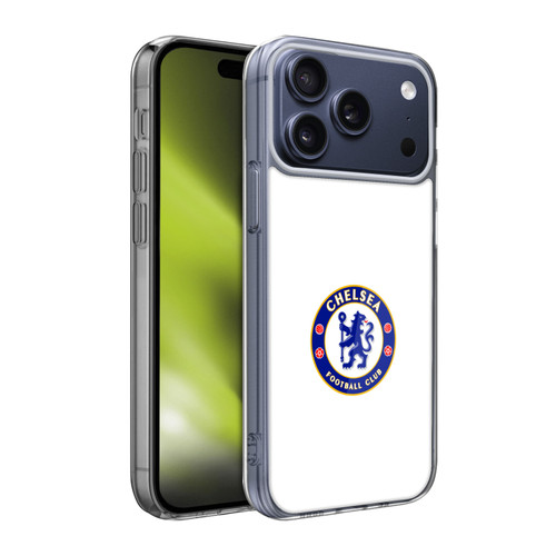 Chelsea Football Club Crest Plain White Soft Gel Case for Apple iPhone 17 Pro Max