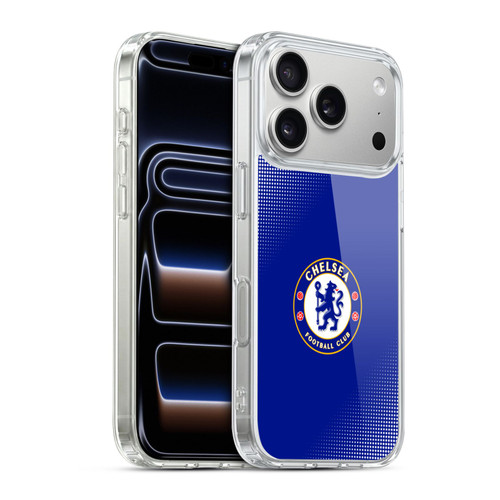 Chelsea Football Club Crest Halftone Soft Gel Case for Apple iPhone 17 Pro
