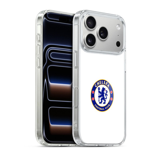 Chelsea Football Club Crest Plain White Soft Gel Case for Apple iPhone 17 Pro