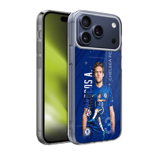 Chelsea Football Club 2021/22 First Team Marco Alonso Soft Gel Case for Apple iPhone 17 Pro Max
