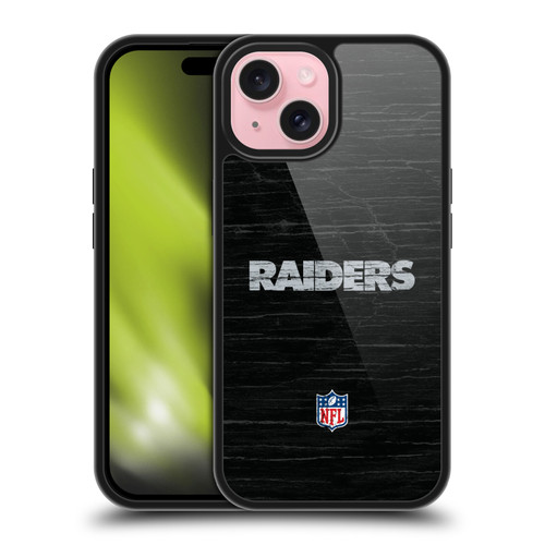 NFL Las Vegas Raiders Logo Distressed Look Gel Armour Case For Apple iPhone 15