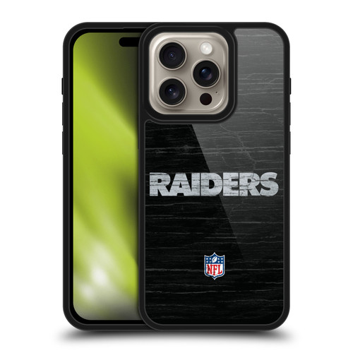 NFL Las Vegas Raiders Logo Distressed Look Gel Armour Case For Apple iPhone 16 Pro