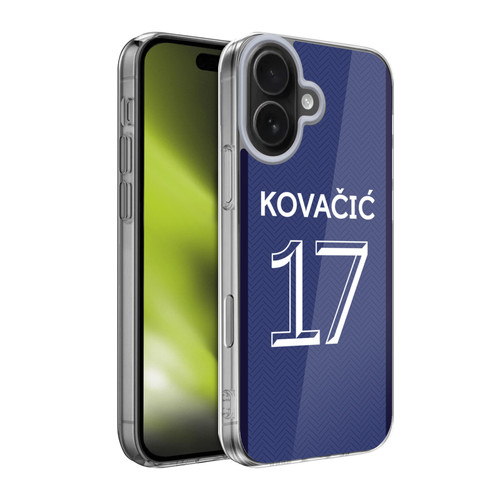 Chelsea Football Club 2020/21 Players Home Kit Group 1 Mateo Kovacic Soft Gel Case for Apple iPhone 17