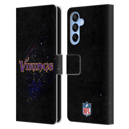 NFL Minnesota Vikings Logo Blur Leather Book Wallet Case Cover For Samsung Galaxy A16 5G