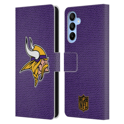 NFL Minnesota Vikings Logo Football Leather Book Wallet Case Cover For Samsung Galaxy A16 5G
