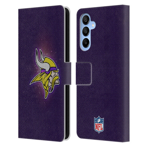 NFL Minnesota Vikings Artwork LED Leather Book Wallet Case Cover For Samsung Galaxy A16 5G