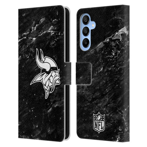 NFL Minnesota Vikings Artwork Marble Leather Book Wallet Case Cover For Samsung Galaxy A16 5G