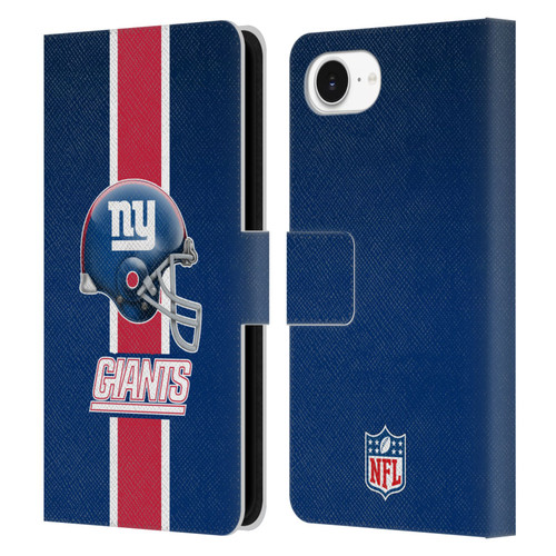 NFL New York Giants Logo Helmet Leather Book Wallet Case Cover For Apple iPhone 16e