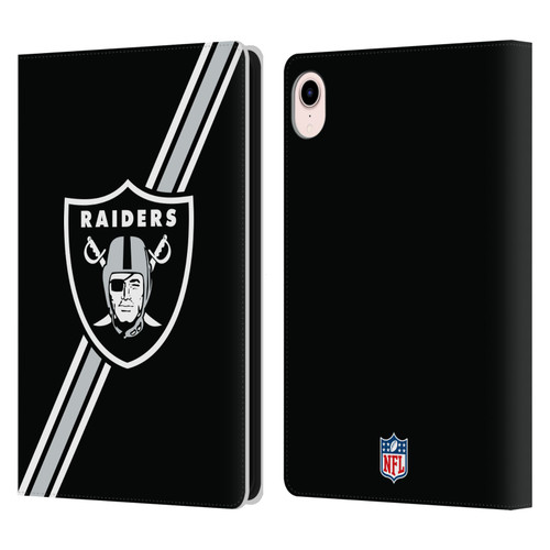 NFL Las Vegas Raiders Logo Stripes Leather Book Wallet Case Cover For Apple iPad mini (2021/2024) NFL Las Vegas Raiders Logo Stripes Leather Book Wallet Case Cover For Apple iPad mini (2021/2024)