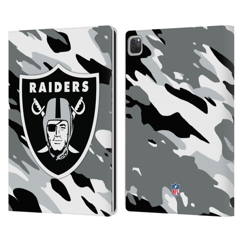NFL Las Vegas Raiders Logo Camou Leather Book Wallet Case Cover For Apple iPad Pro 13 M4 2024