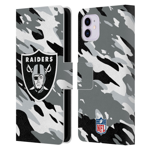 NFL Las Vegas Raiders Logo Camou Leather Book Wallet Case Cover For Apple iPhone 11 NFL Las Vegas Raiders Logo Camou Leather Book Wallet Case Cover For Apple iPhone 11