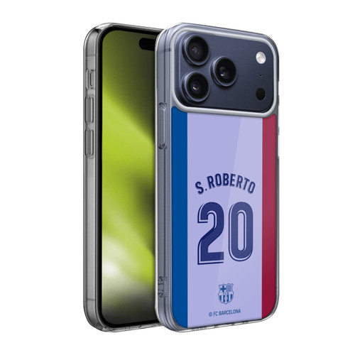 FC Barcelona 2021/22 Players Away Kit Group 2 Sergi Roberto Soft Gel Case for Apple iPhone 17 Pro Max