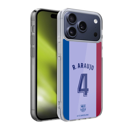 FC Barcelona 2021/22 Players Away Kit Group 2 Ronald Araújo Soft Gel Case for Apple iPhone 17 Pro