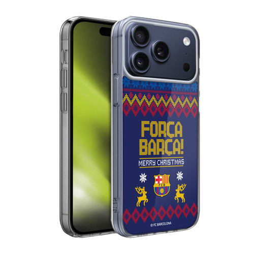 FC Barcelona Christmas Jumper Pattern Soft Gel Case for Apple iPhone 17 Pro Max