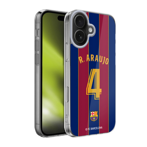 FC Barcelona 2020/21 Players Home Kit Group 2 Ronald Araújo Soft Gel Case for Apple iPhone 17