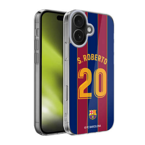 FC Barcelona 2020/21 Players Home Kit Group 2 Sergi Roberto Soft Gel Case for Apple iPhone 17