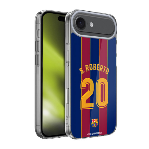 FC Barcelona 2020/21 Players Home Kit Group 2 Sergi Roberto Soft Gel Case for Apple iPhone 17 Air