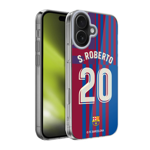 FC Barcelona 2021/22 Players Home Kit Group 2 Sergi Roberto Soft Gel Case for Apple iPhone 17