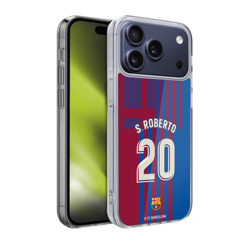 FC Barcelona 2021/22 Players Home Kit Group 2 Sergi Roberto Soft Gel Case for Apple iPhone 17 Pro