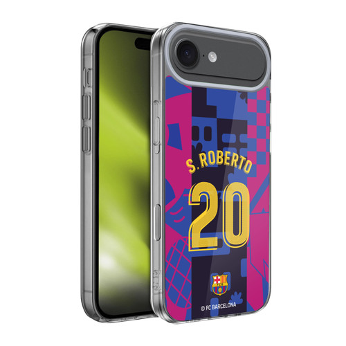 FC Barcelona 2021/22 Players Third Kit Group 2 Sergi Roberto Soft Gel Case for Apple iPhone 17 Air
