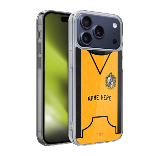 Custom Customised Personalised Harry Potter Deathly Hallows XL Hufflepuff Soft Gel Case for Apple iPhone 17 Pro