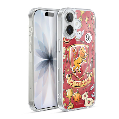 Harry Potter Deathly Hallows XIII Gryffindor Pattern Soft Gel Case for Apple iPhone 17