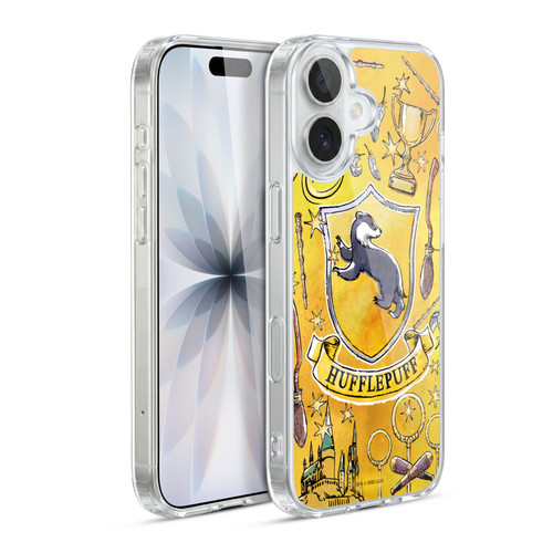 Harry Potter Deathly Hallows XIII Hufflepuff Pattern Soft Gel Case for Apple iPhone 17