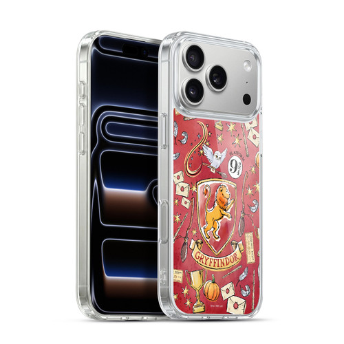 Harry Potter Deathly Hallows XIII Gryffindor Pattern Soft Gel Case for Apple iPhone 17 Pro Max