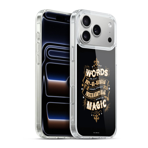 Harry Potter Deathly Hallows XIV Words Magic Dumbledore Quote Soft Gel Case for Apple iPhone 17 Pro Max