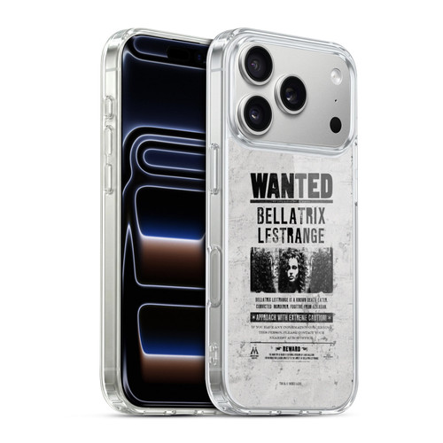 Harry Potter Deathly Hallows XV Wanted Bellatrix Lestrange Soft Gel Case for Apple iPhone 17 Pro