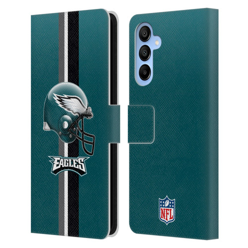 NFL Philadelphia Eagles Logo Helmet Leather Book Wallet Case Cover For Samsung Galaxy A16 5G