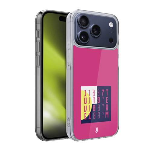 Juventus Football Club Colour Blocking Pink 1897 Soft Gel Case for Apple iPhone 17 Pro