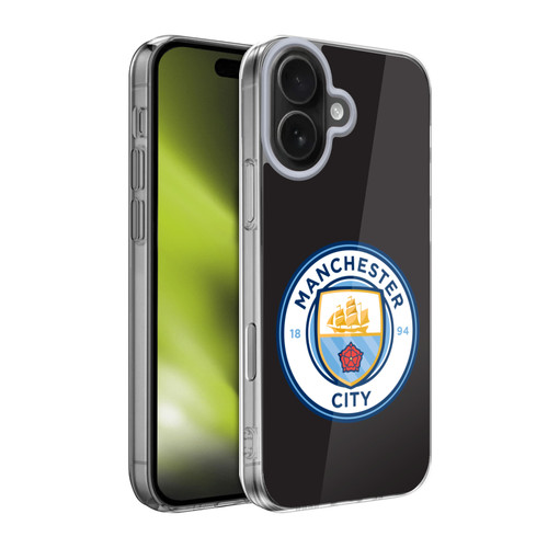 Manchester City Man City FC Badge Black Full Colour Soft Gel Case for Apple iPhone 17