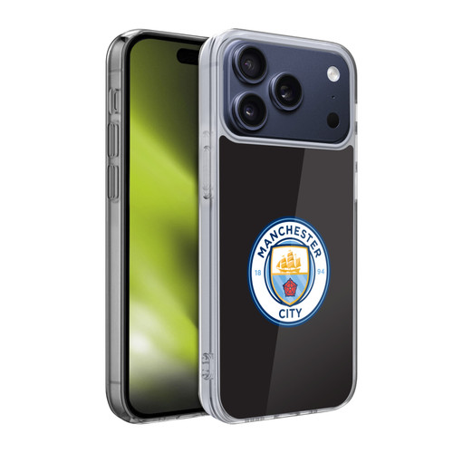 Manchester City Man City FC Badge Black Full Colour Soft Gel Case for Apple iPhone 17 Pro Manchester City Man City FC Badge Black Full Colour Soft Gel Case for Apple iPhone 17 Pro