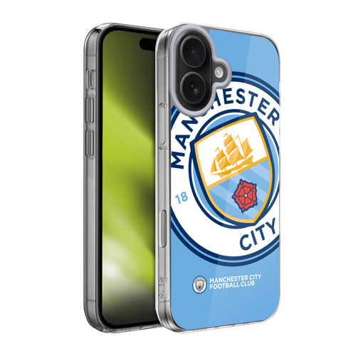 Manchester City Man City FC 2017/18 Badge Oversized Soft Gel Case for Apple iPhone 17