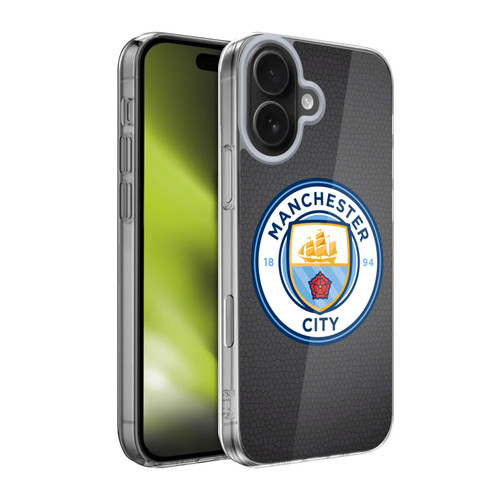 Manchester City Man City FC Badge Pixels Black Mosaic Full Colour Soft Gel Case for Apple iPhone 17 Manchester City Man City FC Badge Pixels Black Mosaic Full Colour Soft Gel Case for Apple iPhone 17