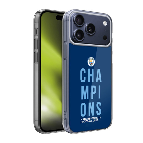 Manchester City Man City FC 2019 Champions Blue Soft Gel Case for Apple iPhone 17 Pro Max Manchester City Man City FC 2019 Champions Blue Soft Gel Case for Apple iPhone 17 Pro Max