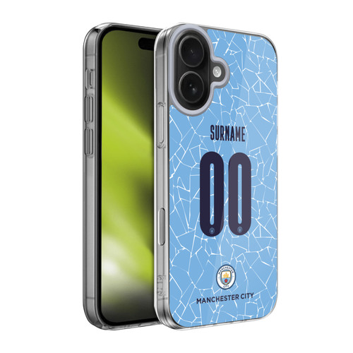 Custom Customised Personalised Manchester City Man City FC 2020/21 Badge Kit Home Soft Gel Case for Apple iPhone 17