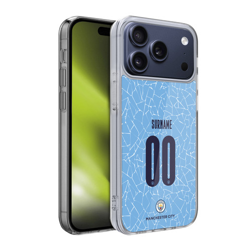 Custom Customised Personalised Manchester City Man City FC 2020/21 Badge Kit Home Soft Gel Case for Apple iPhone 17 Pro