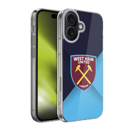 West Ham United FC Crest Blue Gradient Soft Gel Case for Apple iPhone 17
