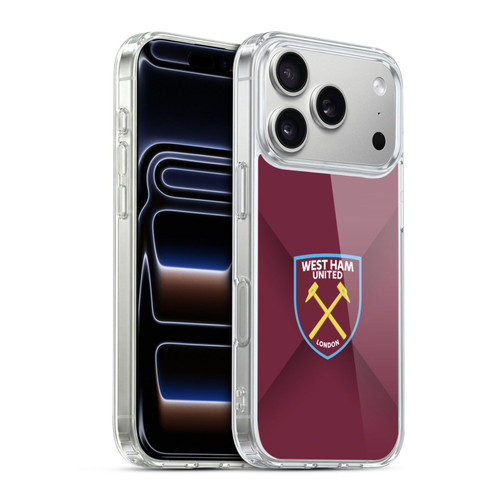 West Ham United FC Crest Gradient Soft Gel Case for Apple iPhone 17 Pro