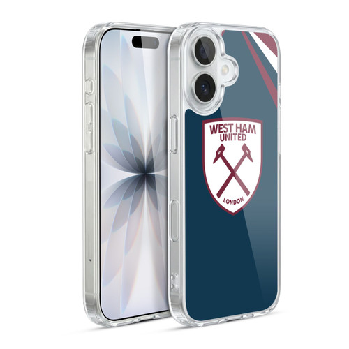 West Ham United FC Crest Graphics Emblem Soft Gel Case for Apple iPhone 17